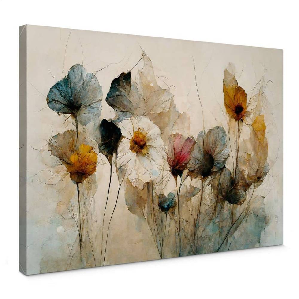 ﻿Kaeppel Leinwandbild Bouquet aus Trockenblumen - Treechild