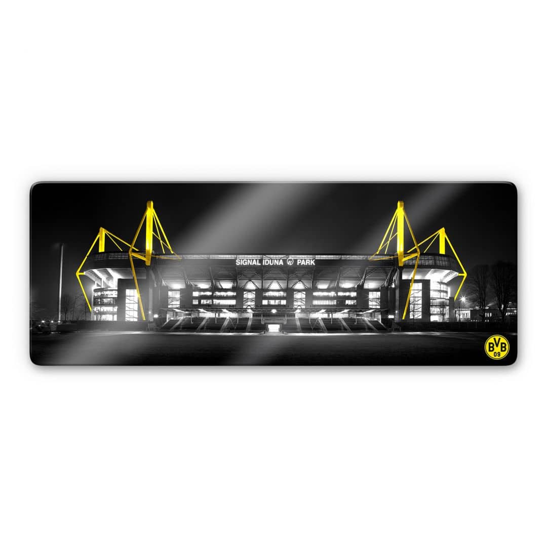 Kaeppel Glasbild BVB Signal Iduna Park bei Nacht 100x40 cm