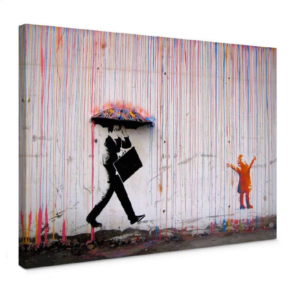 Kaeppel Leinwandbild Banksy - Coloured Rain