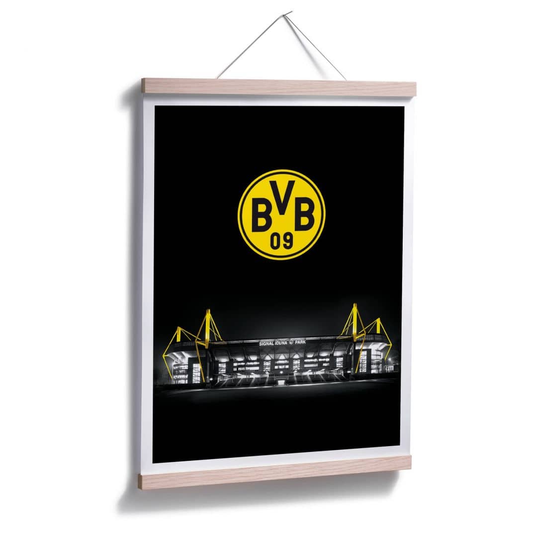 Kaeppel Poster - BVB Signal Iduna Park bei Nacht Emblem Bis zu 65% Rabatt