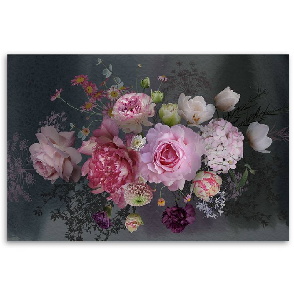 Kaeppel Leinwandbild, Vintage Flowers Bouquet Nur für heute