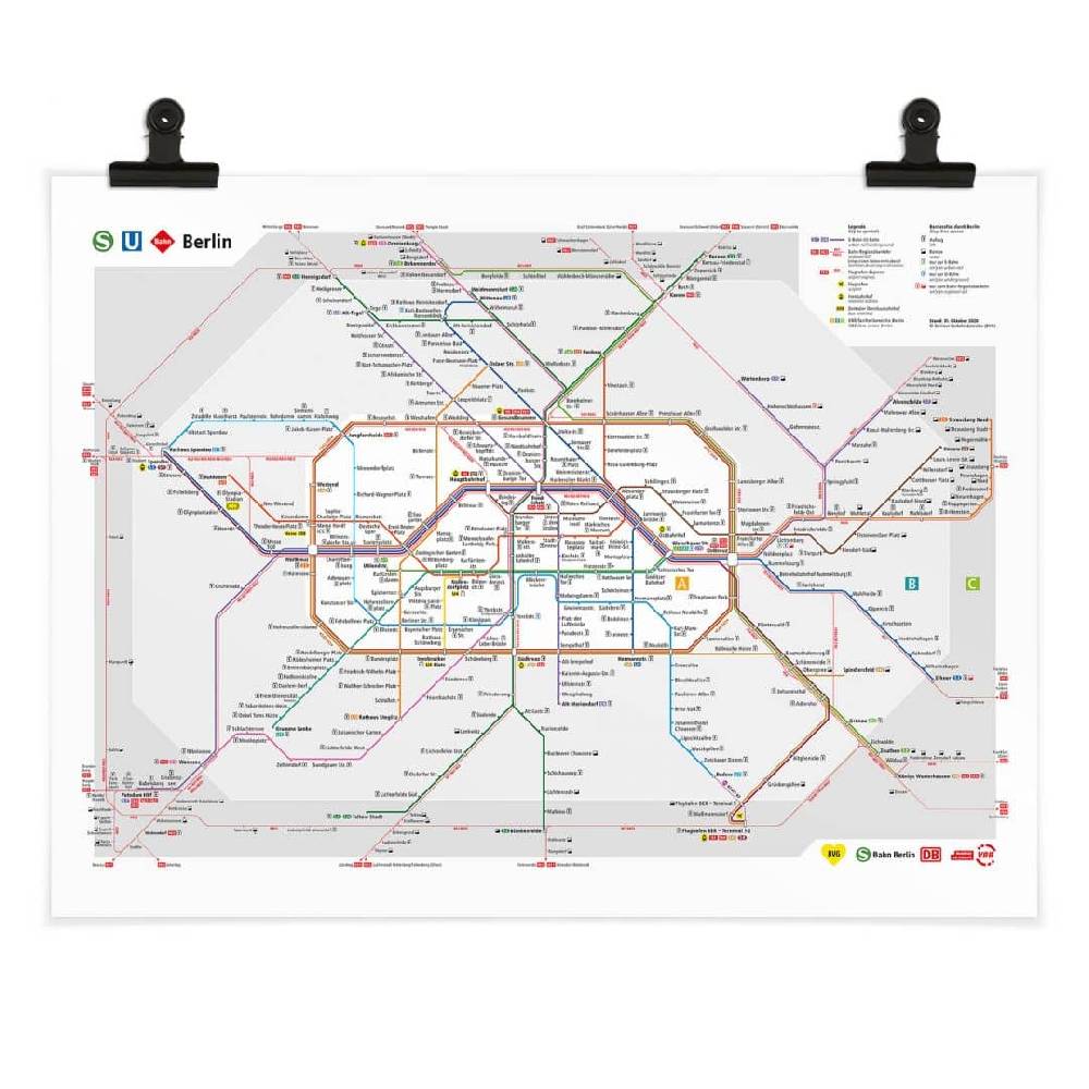 Kaeppel Poster BVG Berlin - Netzplan Berlin Clearance-Verkauf