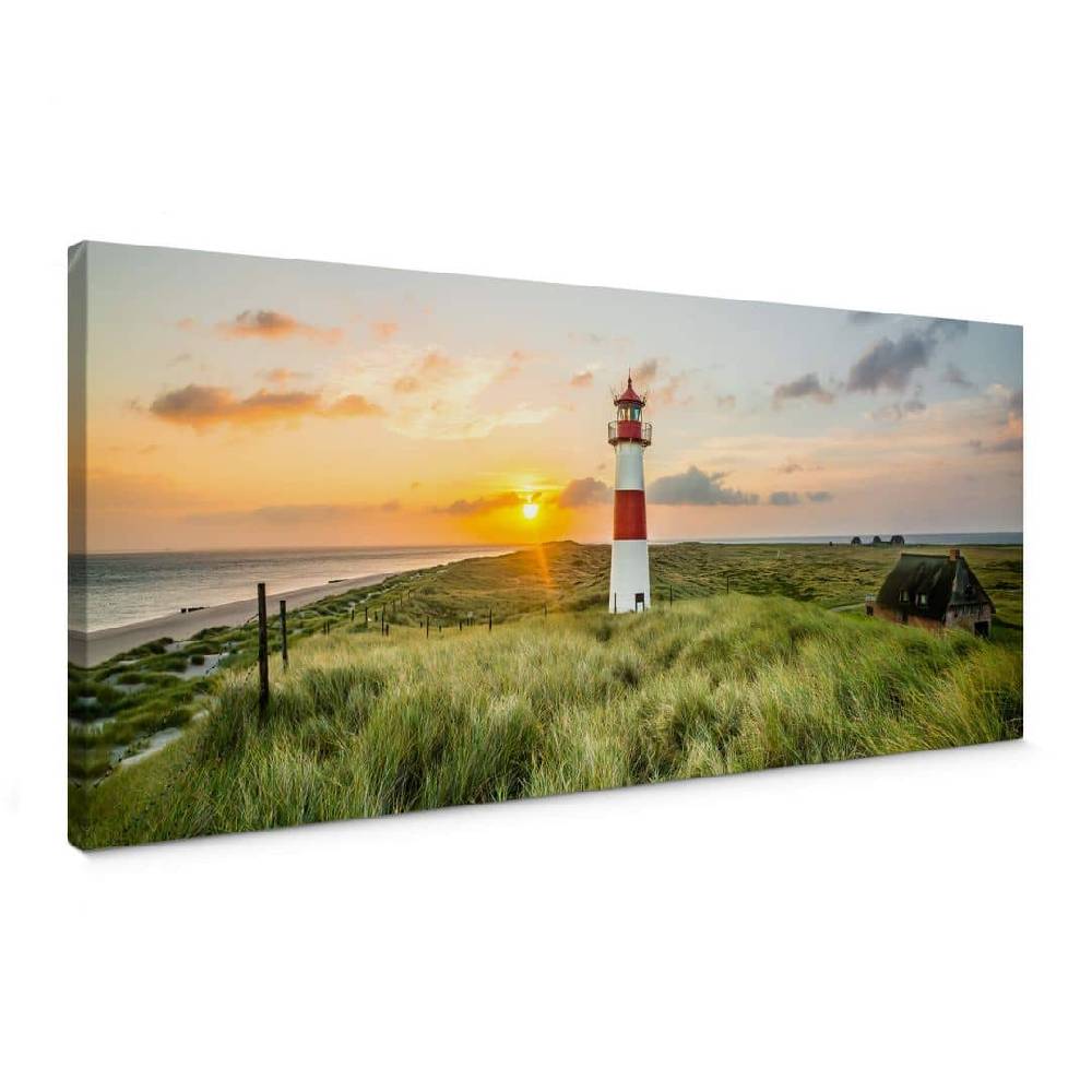 Kaeppel Leinwandbild Leuchtturm auf Sylt