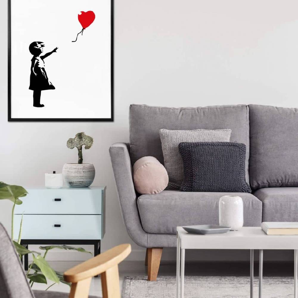 Kaeppel Poster Banksy - Girl with the red balloon Günstiger Verkauf