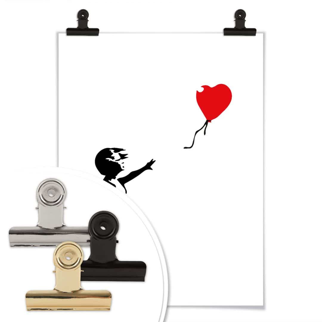Kaeppel Poster Banksy - Girl with the red balloon Günstiger Verkauf
