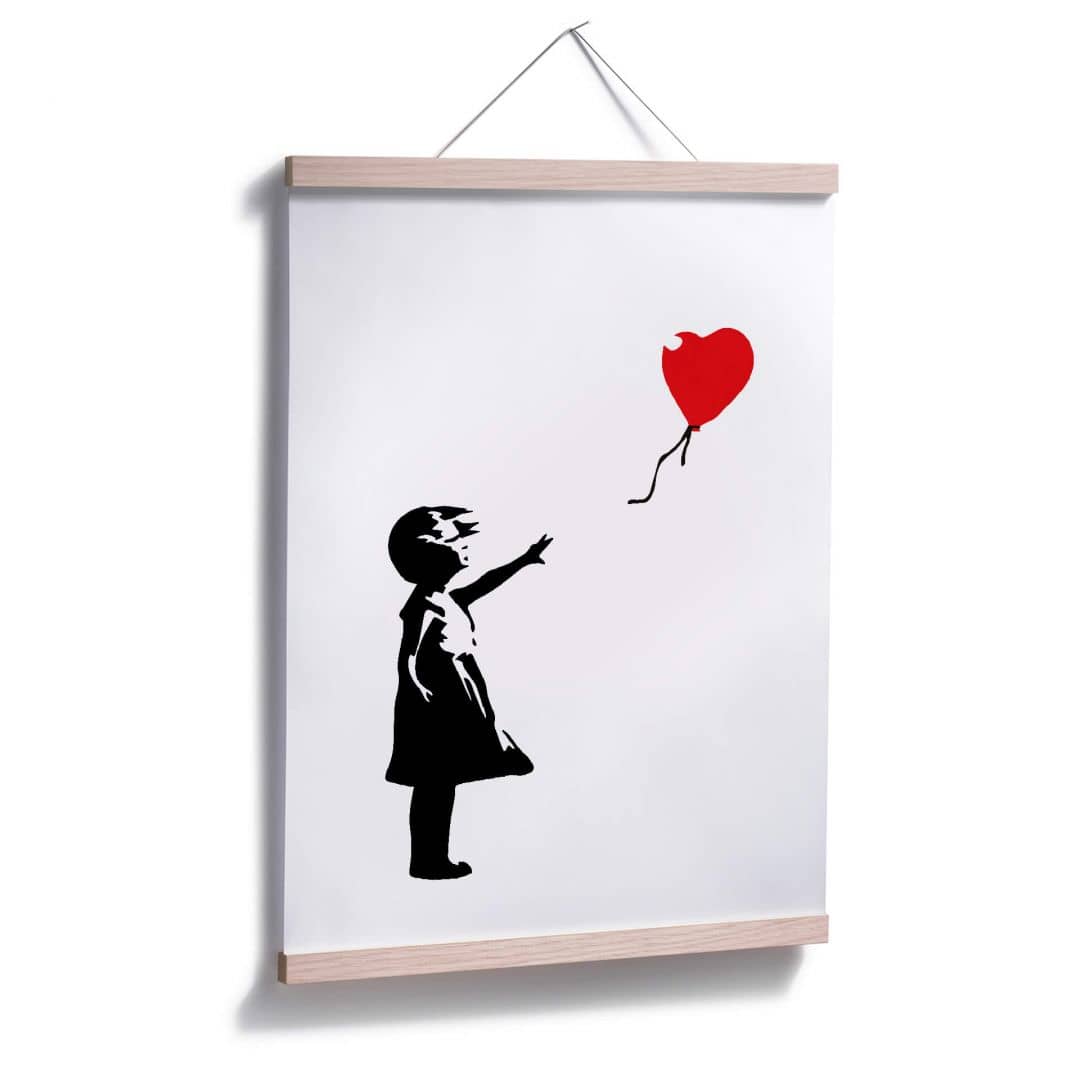 Kaeppel Poster Banksy - Girl with the red balloon Günstiger Verkauf