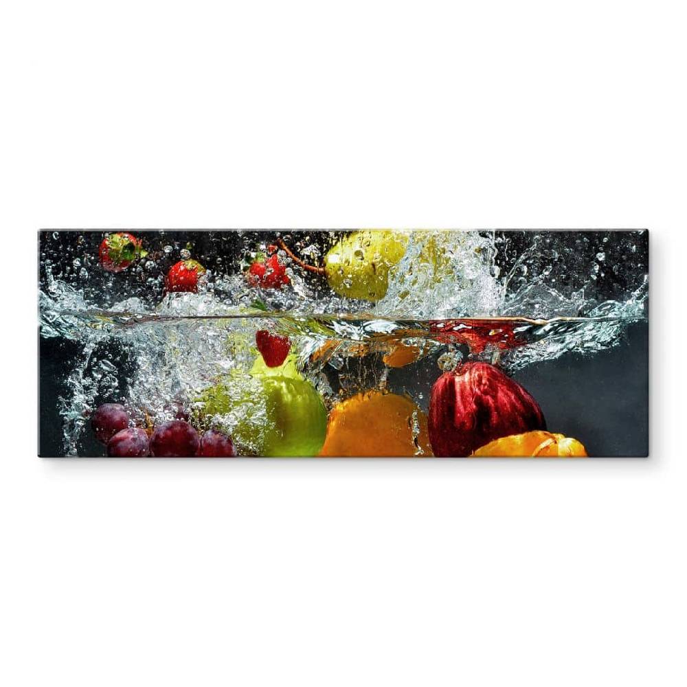 Kaeppel Glasbild Erfrischendes Obst Panorama