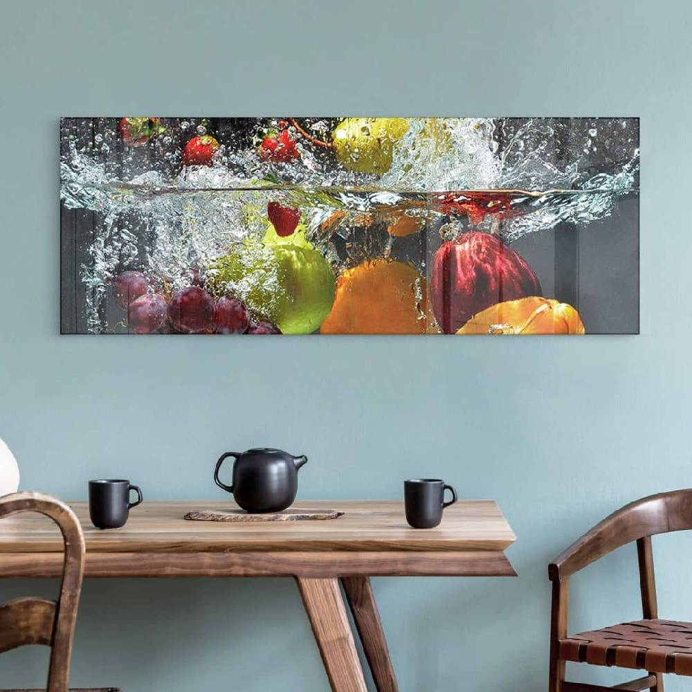 Kaeppel Glasbild Erfrischendes Obst Panorama Fabrikverkauf