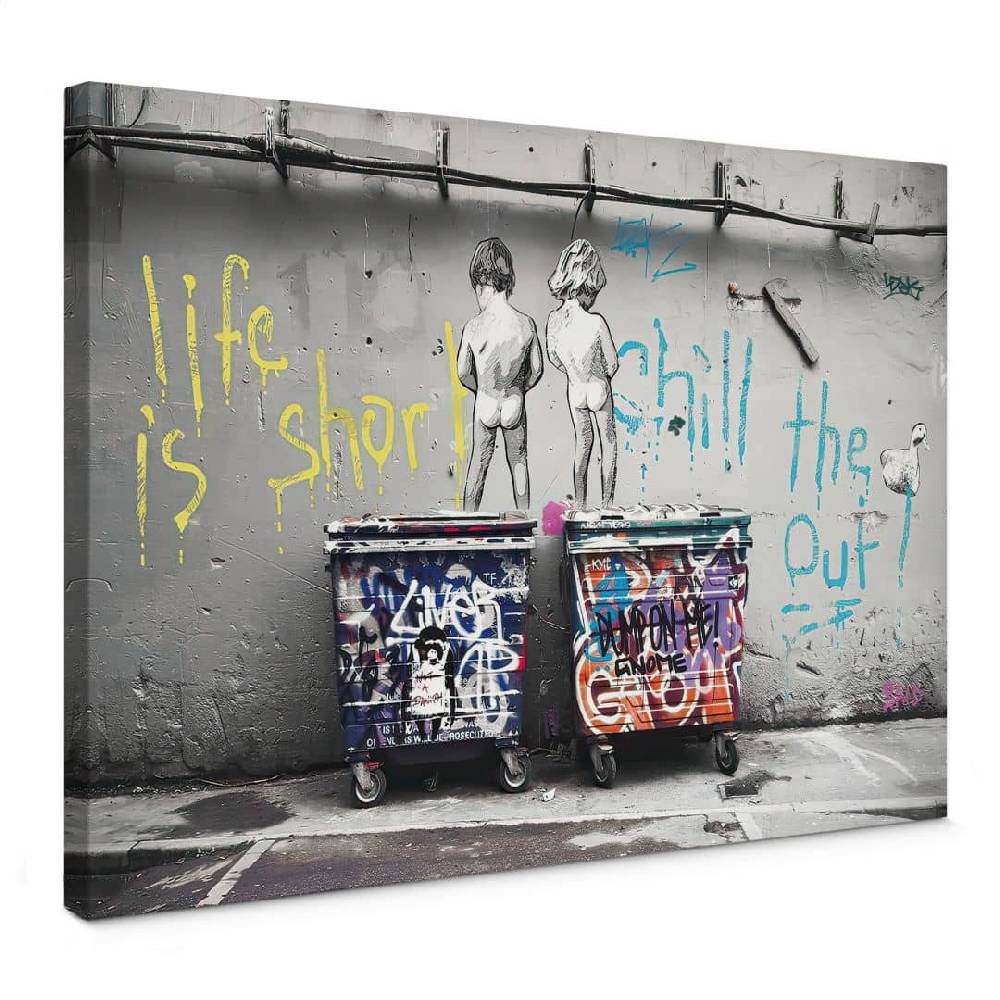 Kaeppel Leinwandbild Banksy - Life is short