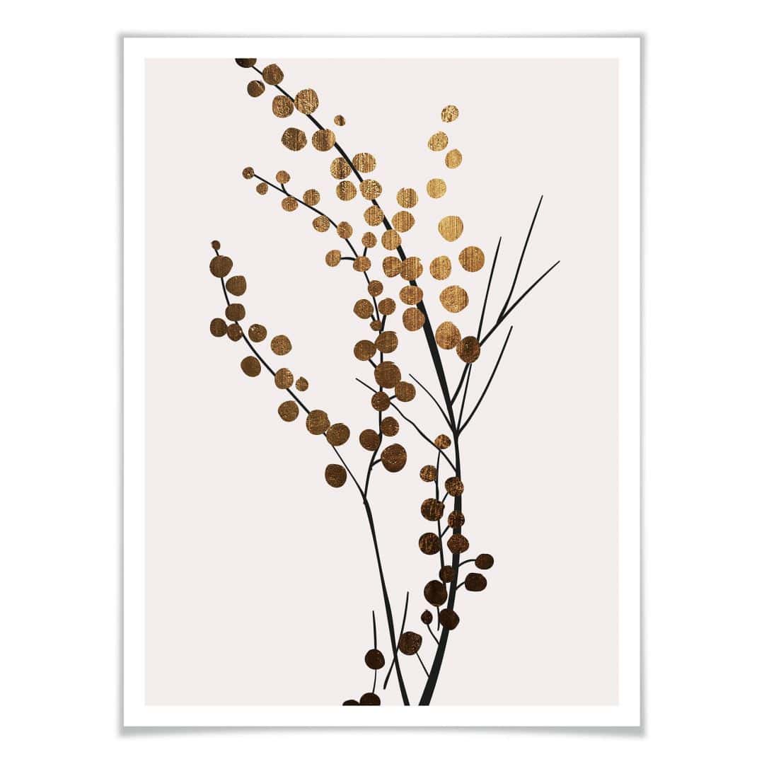 Kaeppel Poster Kubistika - Goldener Zweig Versandkostenfrei