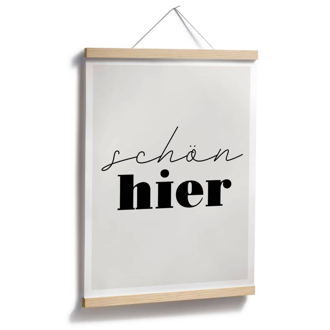 Kaeppel Spruch Poster Schön hier Großer Ausverkauf