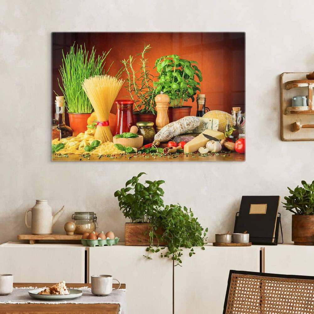 Kaeppel Glasbild Italienisch Kochen Saisonschlussverkauf