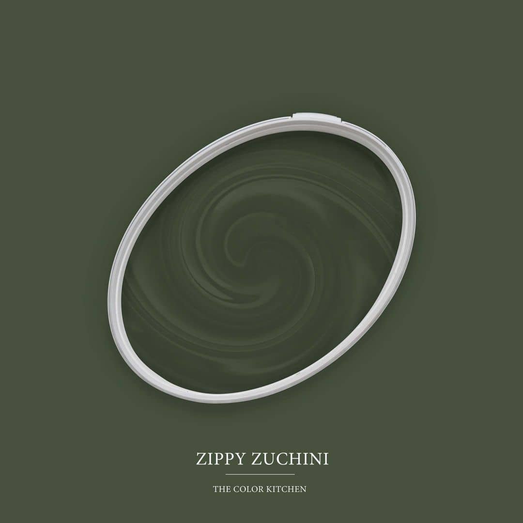 Kaeppel Grün Wandfarbe seidenmatt I Zippy Zuchini | Raumharmonie schaffend | THE COLOR KITCHEN