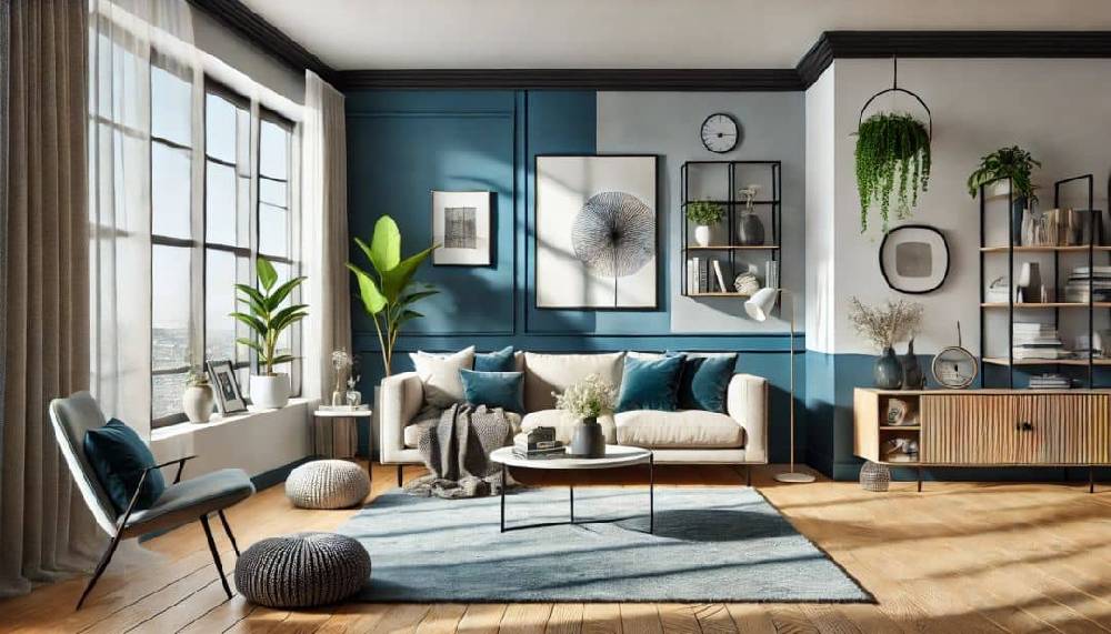 Kaeppel Blau Wandfarbe seidenmatt I Blue Mussel | Mit beruhigender Wirkung | THE COLOR KITCHEN Blitzangebot