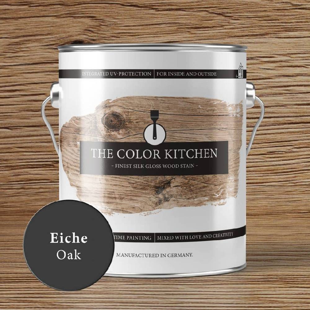 Kaeppel Holzlasur Eiche für den Innen- und Außenbereich - Seidenglänzend 2,5l - The Color Kitchen