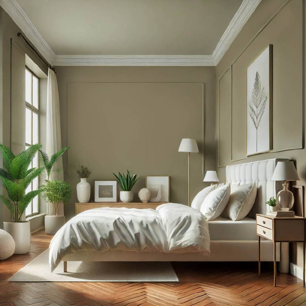 Kaeppel Khaki Grün Wandfarbe seidenmatt I Ordinary Olive | Raumharmonie schaffend | THE COLOR KITCHEN Neueste Stile