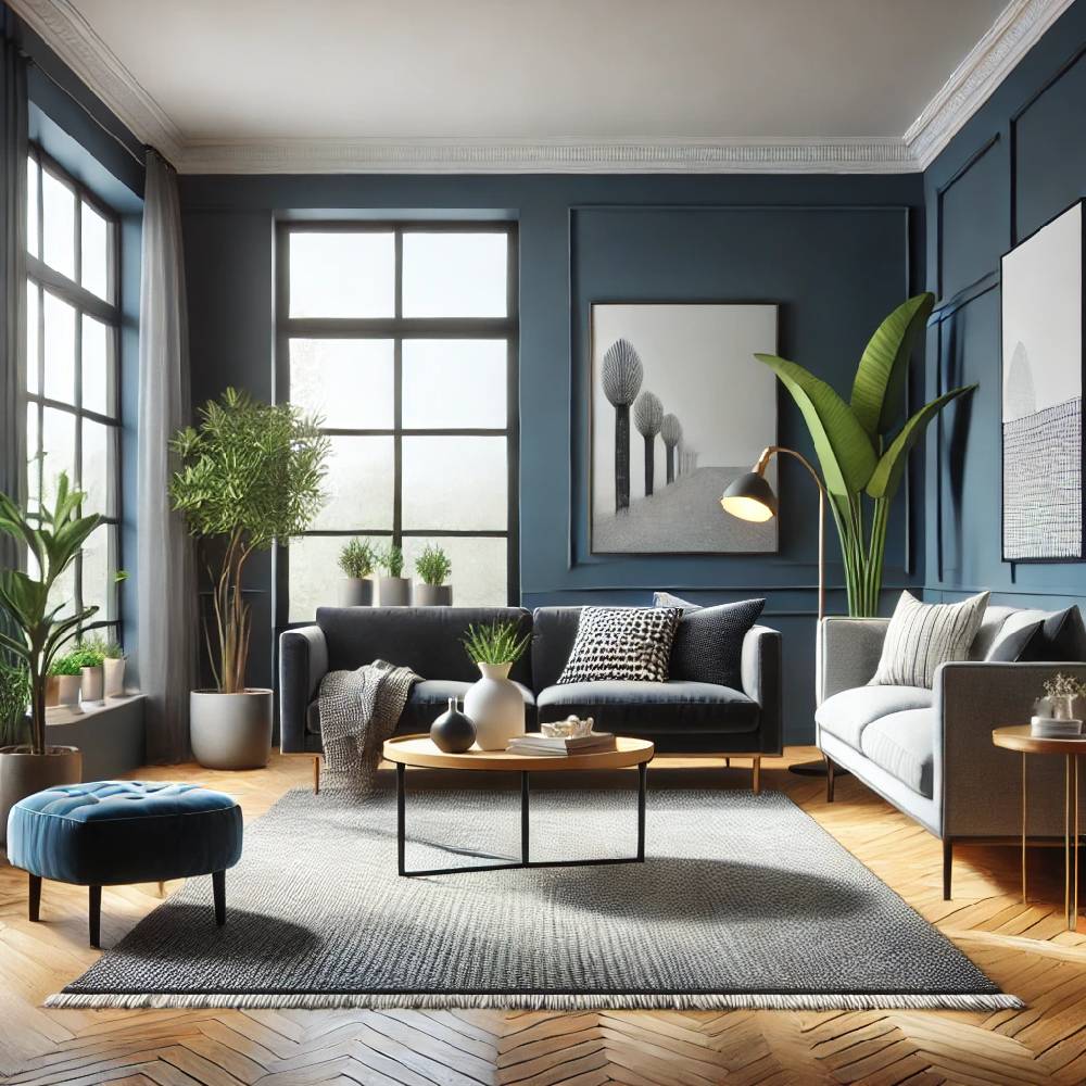 Kaeppel Blau Wandfarbe seidenmatt I Blooming Blueberry | mit beruhigender Wirkung | THE COLOR KITCHEN Letzte 2 Tage