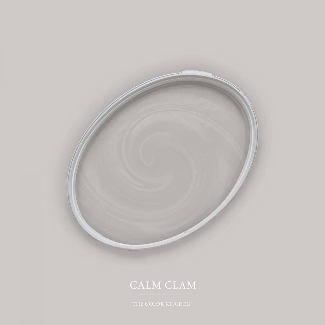 Kaeppel Grau Wandfarbe seidenmatt I Calm Clam | elegante, moderne Atmosphäre schaffend | THE COLOR KITCHEN
