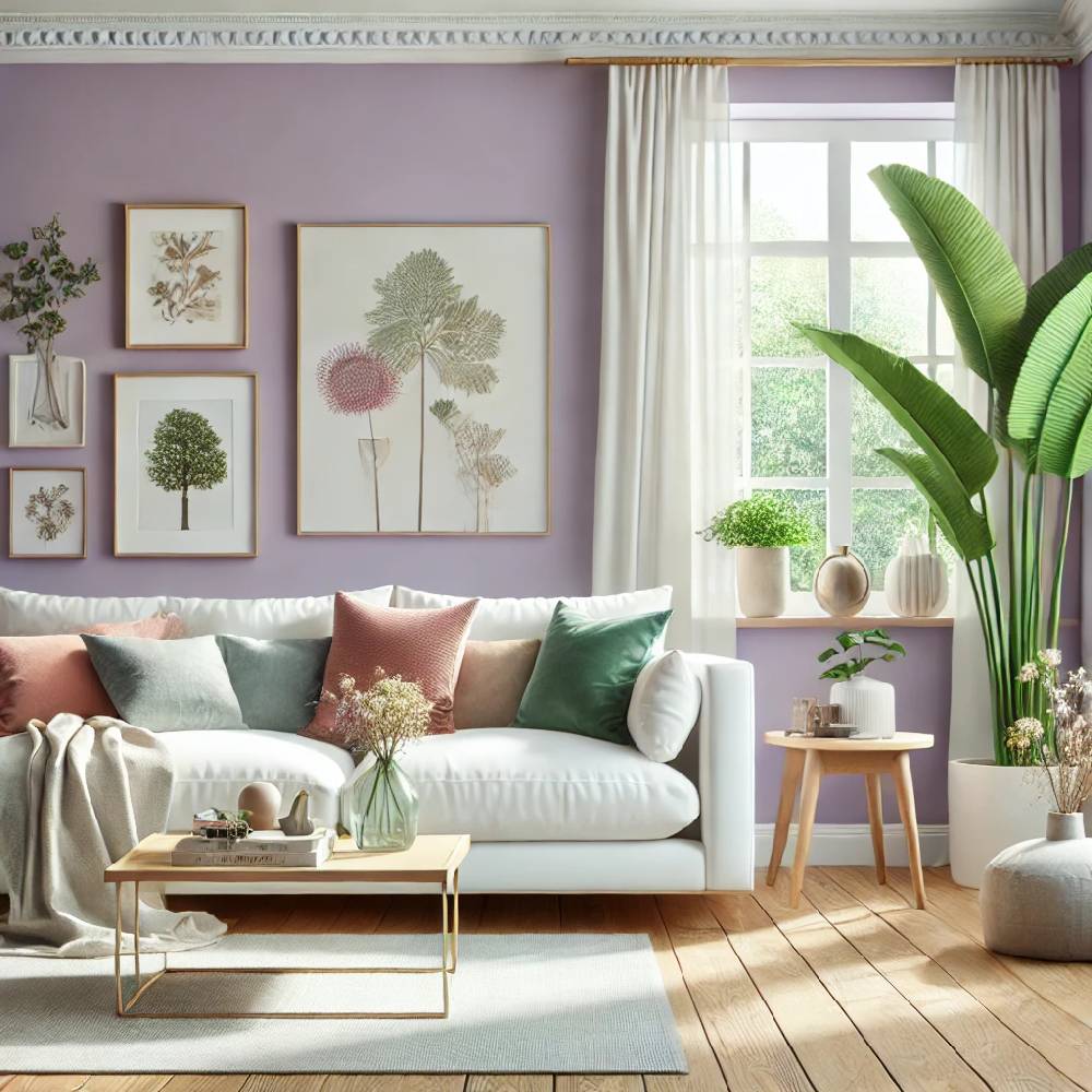 Kaeppel Violett Wandfarbe seidenmatt I Leafy Lavender | vitalisierender Raumcharakter | THE COLOR KITCHEN Nur für heute