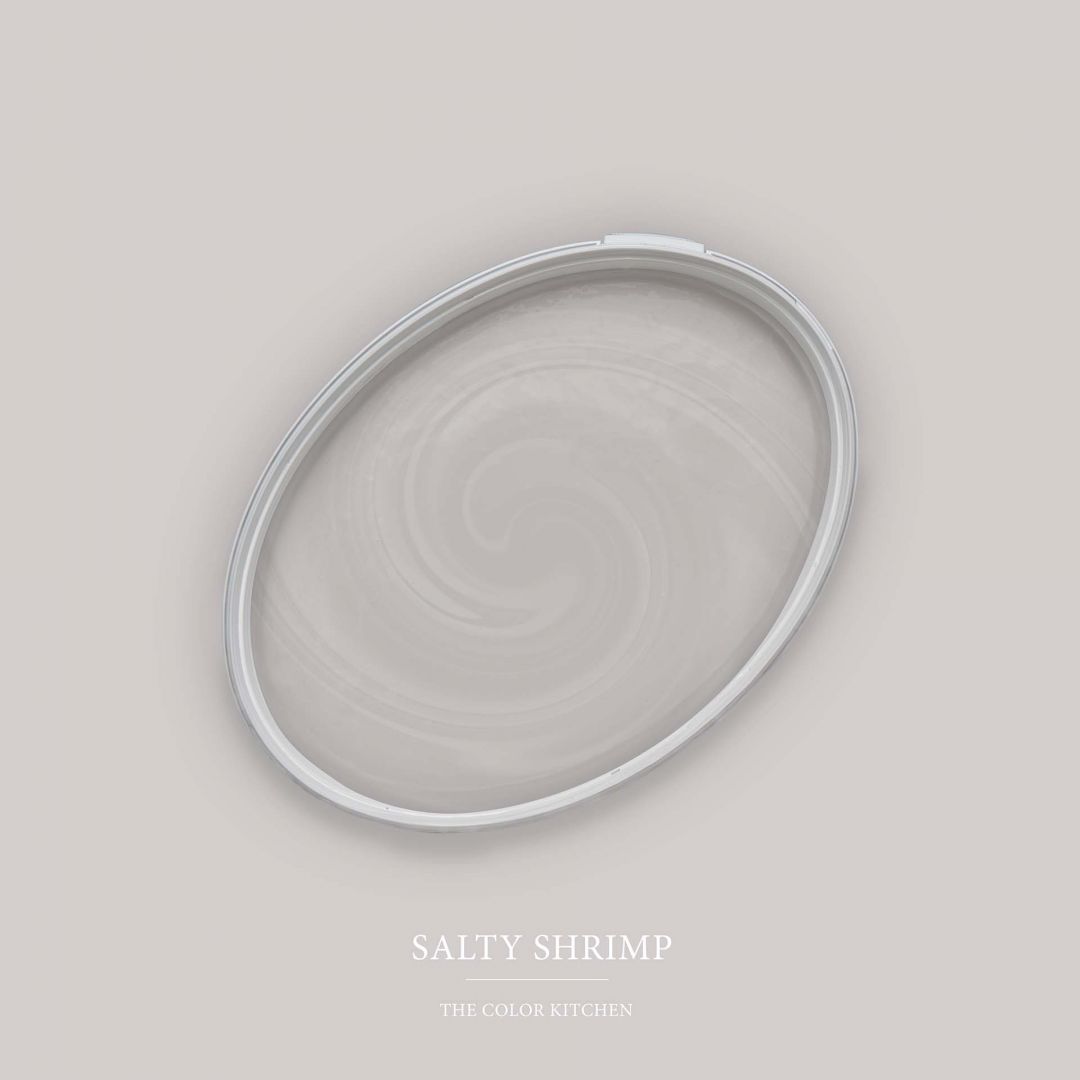 Kaeppel Grau Wandfarbe seidenmatt I Salty Shrimp | elegante, moderne Atmosphäre schaffend | THE COLOR KITCHEN