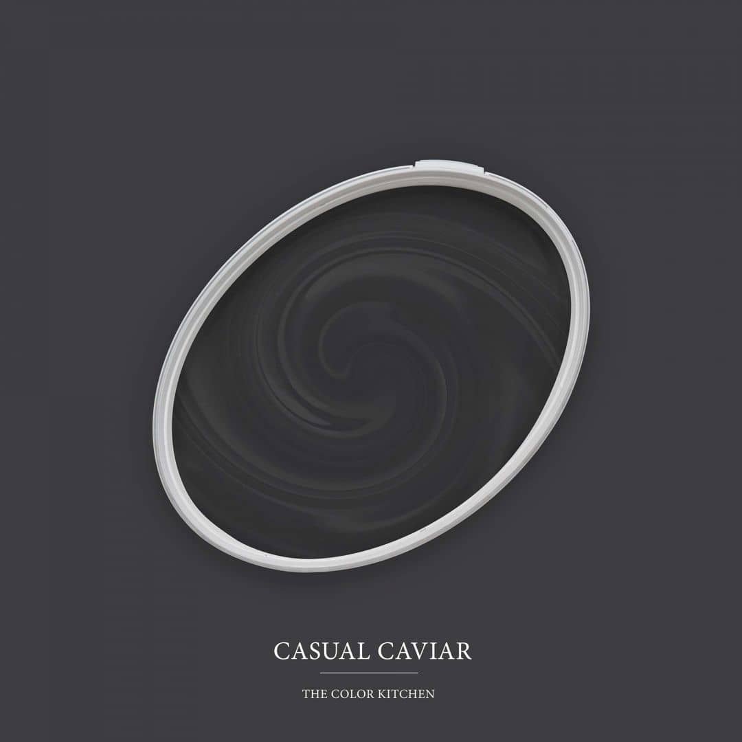Kaeppel Schwarz Wandfarbe seidenmatt I Casual Caviar | für Räume mit Raffinesse | THE COLOR KITCHEN