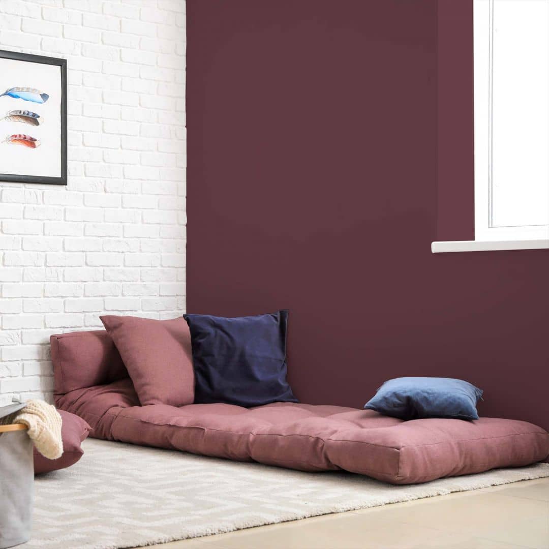 Kaeppel Rot Wandfarbe seidenmatt I Red Wine | leidenschaftlich und voller Energie | THE COLOR KITCHEN Auslauf