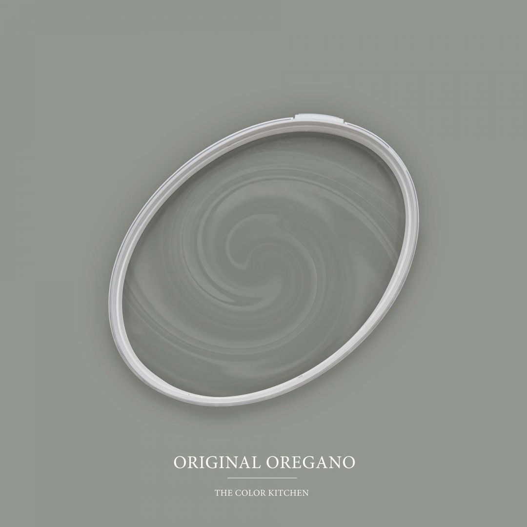 Kaeppel Grau Wandfarbe seidenmatt I Original Oregano | elegante, moderne Atmosphäre schaffend | THE COLOR KITCHEN