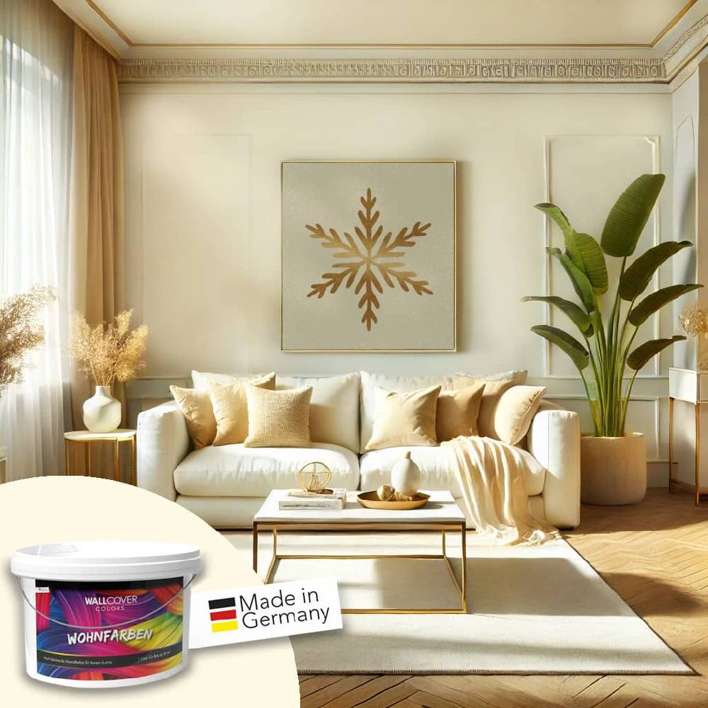 Kaeppel Creme Wandfarbe matt | Innenfarbe in Top-Qualität | Raum öffnend und beruhigend