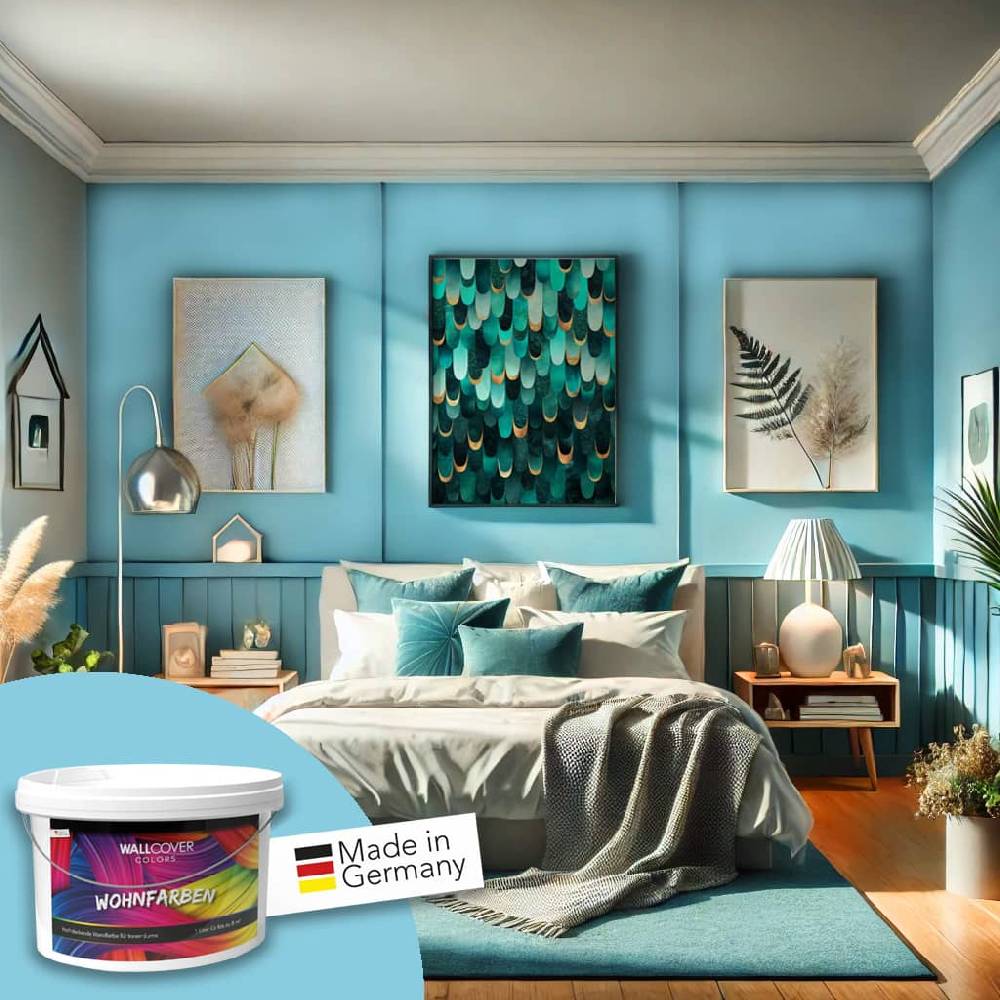 Kaeppel Blau Wandfarbe matt | Innenfarbe in Top-Qualität | mit erfrischender Wirkung