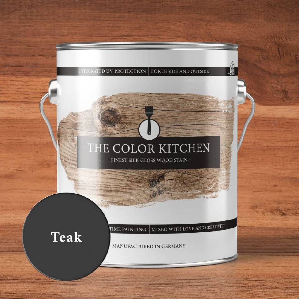 Kaeppel Holzlasur Teak für den Innen- und Außenbereich - Seidenglänzend 2,5l - The Color Kitchen