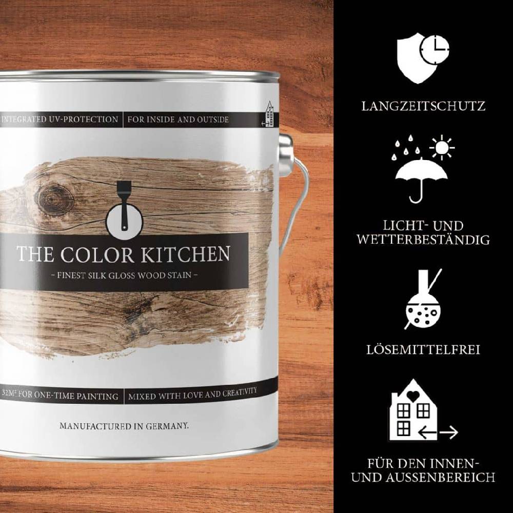 Kaeppel Holzlasur Teak für den Innen- und Außenbereich - Seidenglänzend 2,5l - The Color Kitchen Saisonschlussverkauf