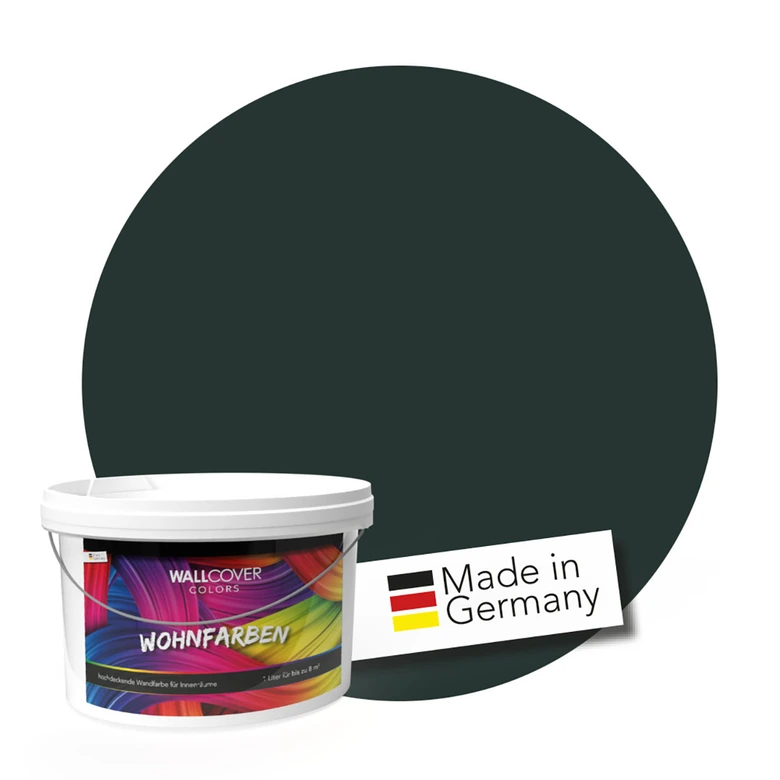 Kaeppel Schwarz Wandfarbe matt | Innenfarbe in Top-Qualität | Farbe für dramatische Inszenierungen Lagerräumung