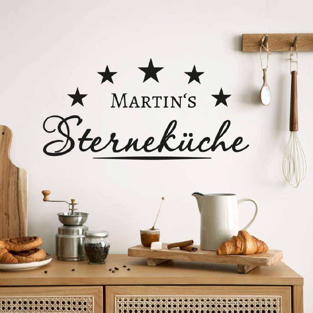 Kaeppel Wandtattoo + Name Sterneküche