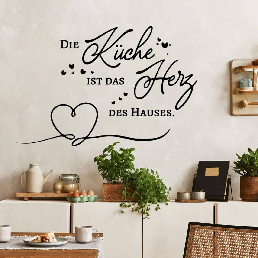 Kaeppel Wandtattoo Die Küche ist das Herz des Hauses