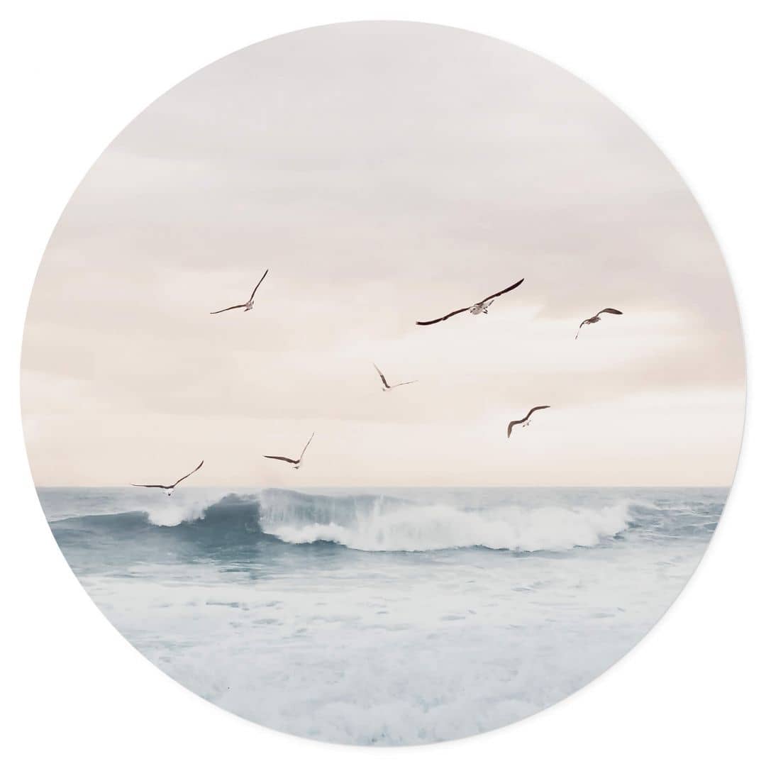 Kaeppel Wandtattoo Sisi & Seb - Magischer Abendhimmel am Meer - Rund Super Sparpreis