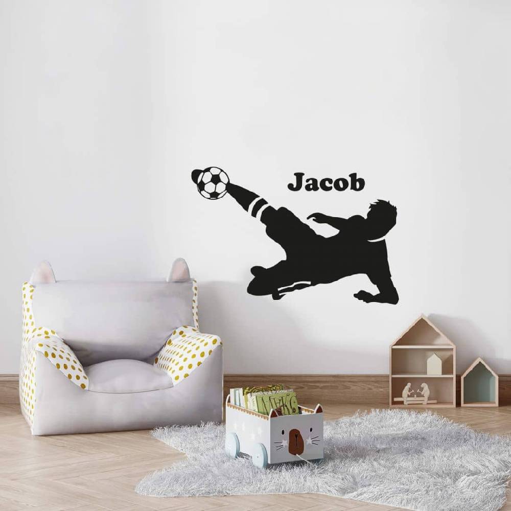 Kaeppel Wandtattoo Fußballer mit Namen - Kinderzimmer Jungs