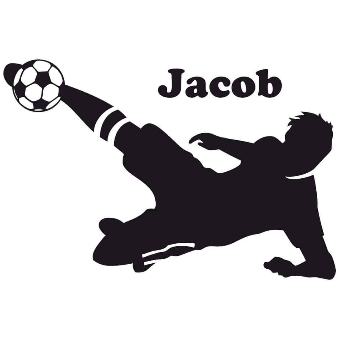 Kaeppel Wandtattoo Fußballer mit Namen - Kinderzimmer Jungs 50% Rabatt mit kostenlosem Versand
