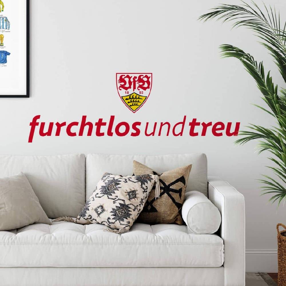 Kaeppel Wandtattoo VfB Stuttgart furchtlos und treu