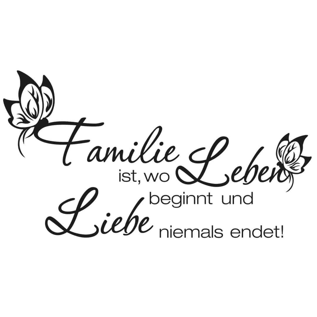 Kaeppel Wandtattoo Familie ist wo Leben beginnt Begrenzt auf 3 Tage