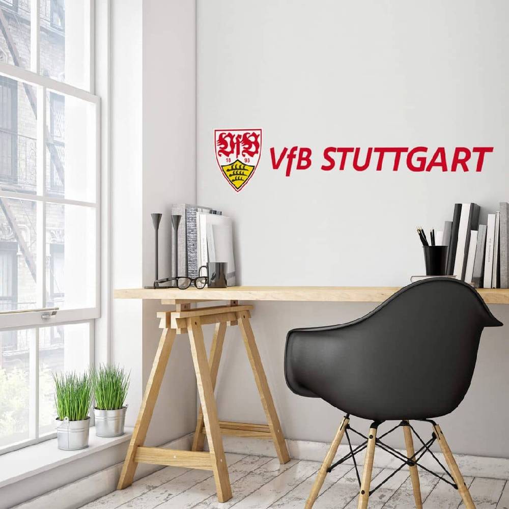Kaeppel Wandtattoo VfB Stuttgart Logo Schriftzug