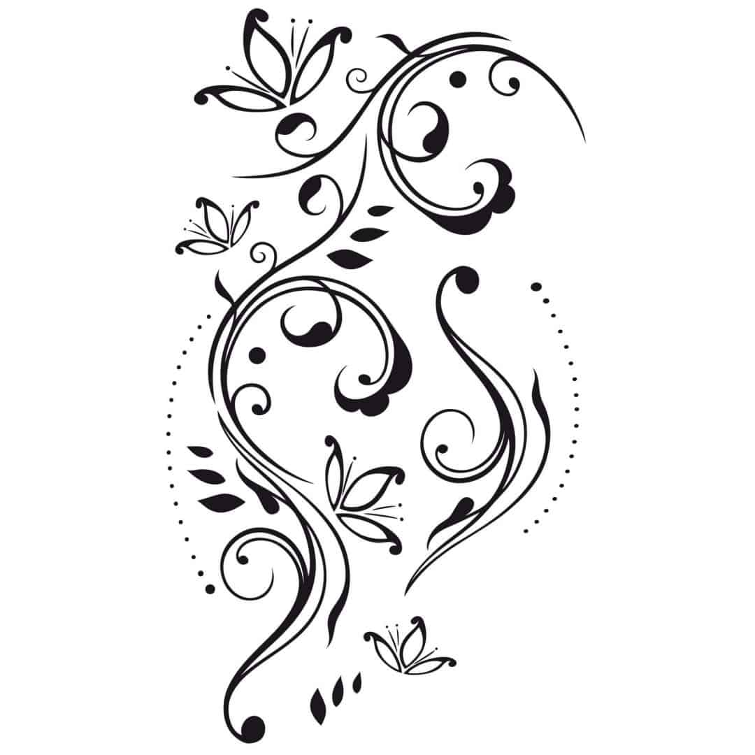 Kaeppel Wandtattoo Blumenranke 5 (2-farbig) Blitzverkäufe