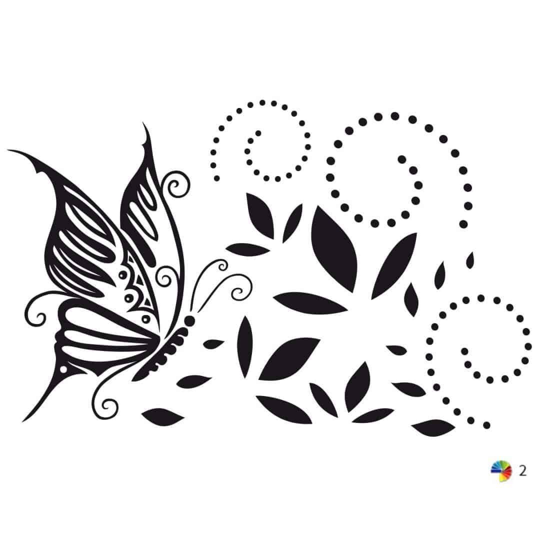 Kaeppel Wandtattoo Blumenranke 5 (2-farbig) Blitzverkäufe