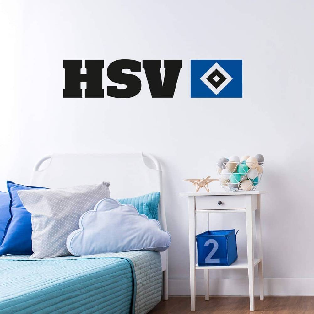 Kaeppel Wandtattoo HSV Logo mit Schriftzug