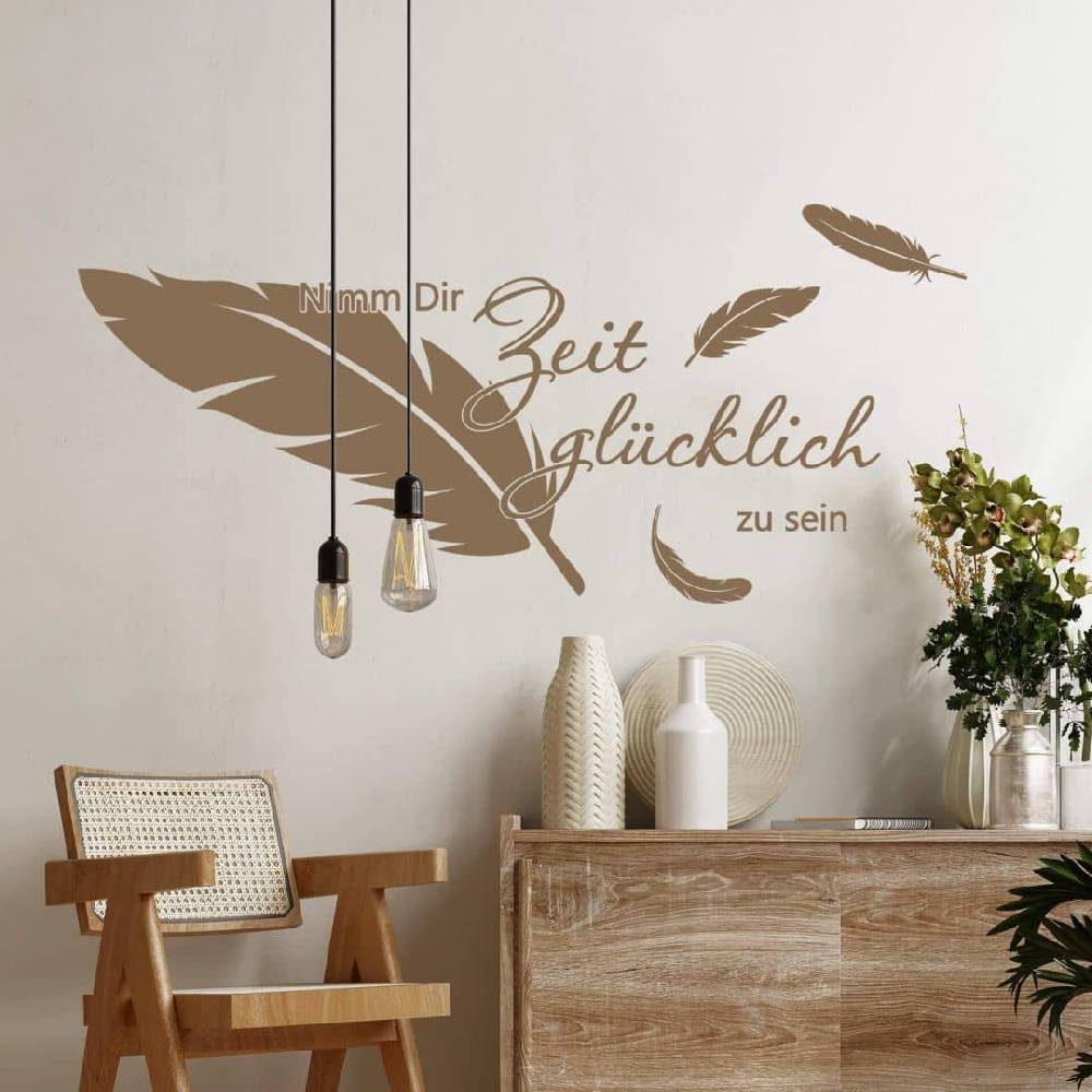 Kaeppel Wandtattoo Nimm dir Zeit glücklich zu sein Flash Sale