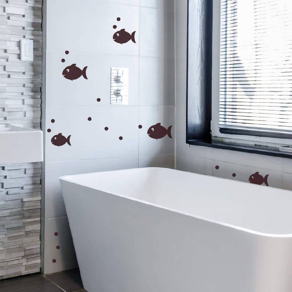 Kaeppel Wandtattoo Fliesendeko Fischset