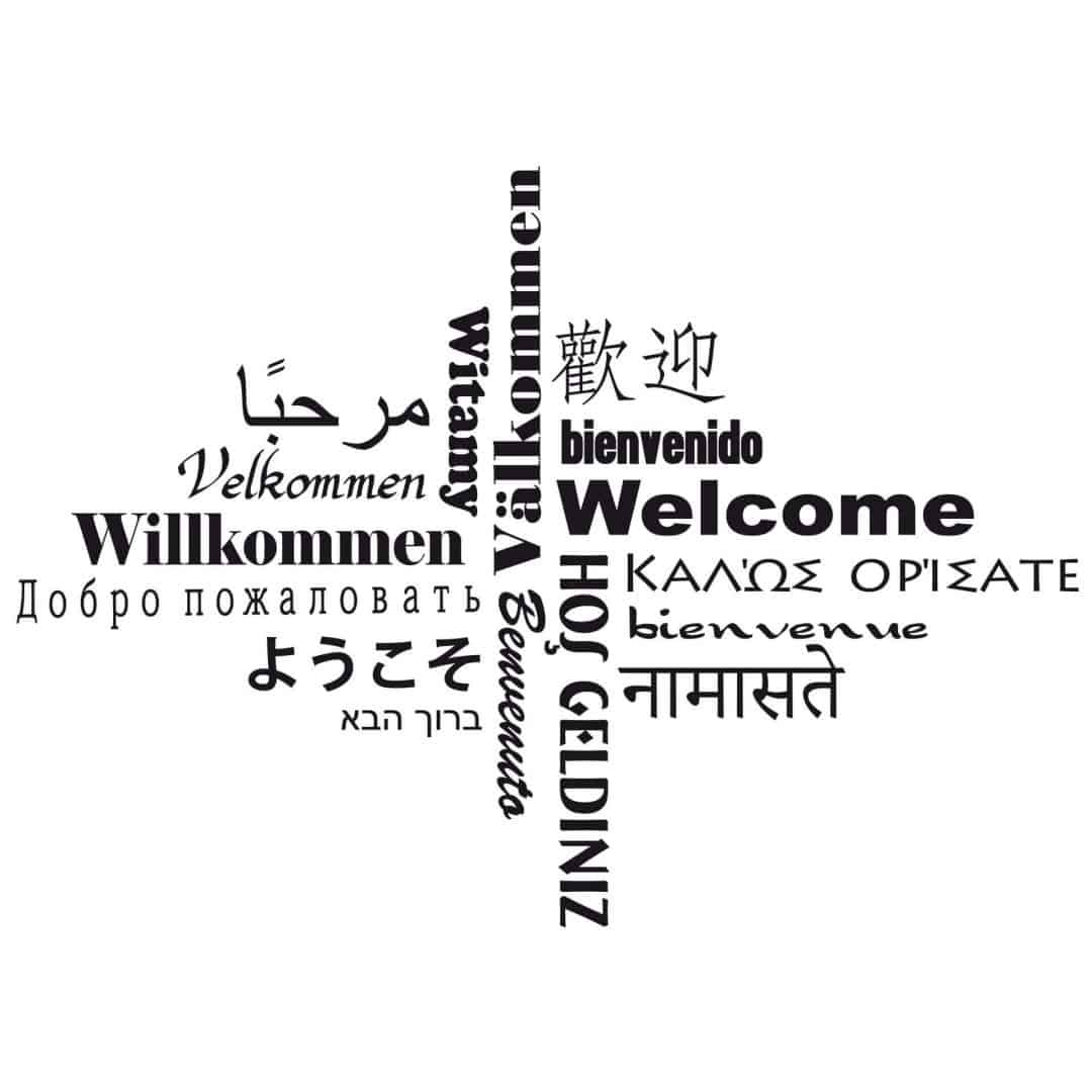 Kaeppel Wandtattoo Welcome Multikulti Black Friday
