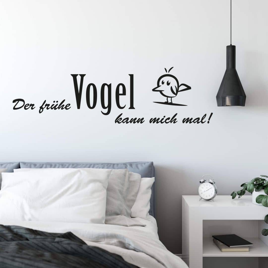 Kaeppel Wandtattoo Der frühe Vogel kann mich mal!