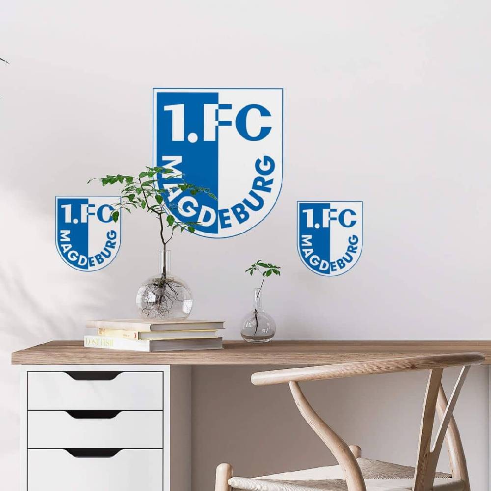Kaeppel Wandtattoo 1. FC Magdeburg Logo Bogen - 48x70 cm