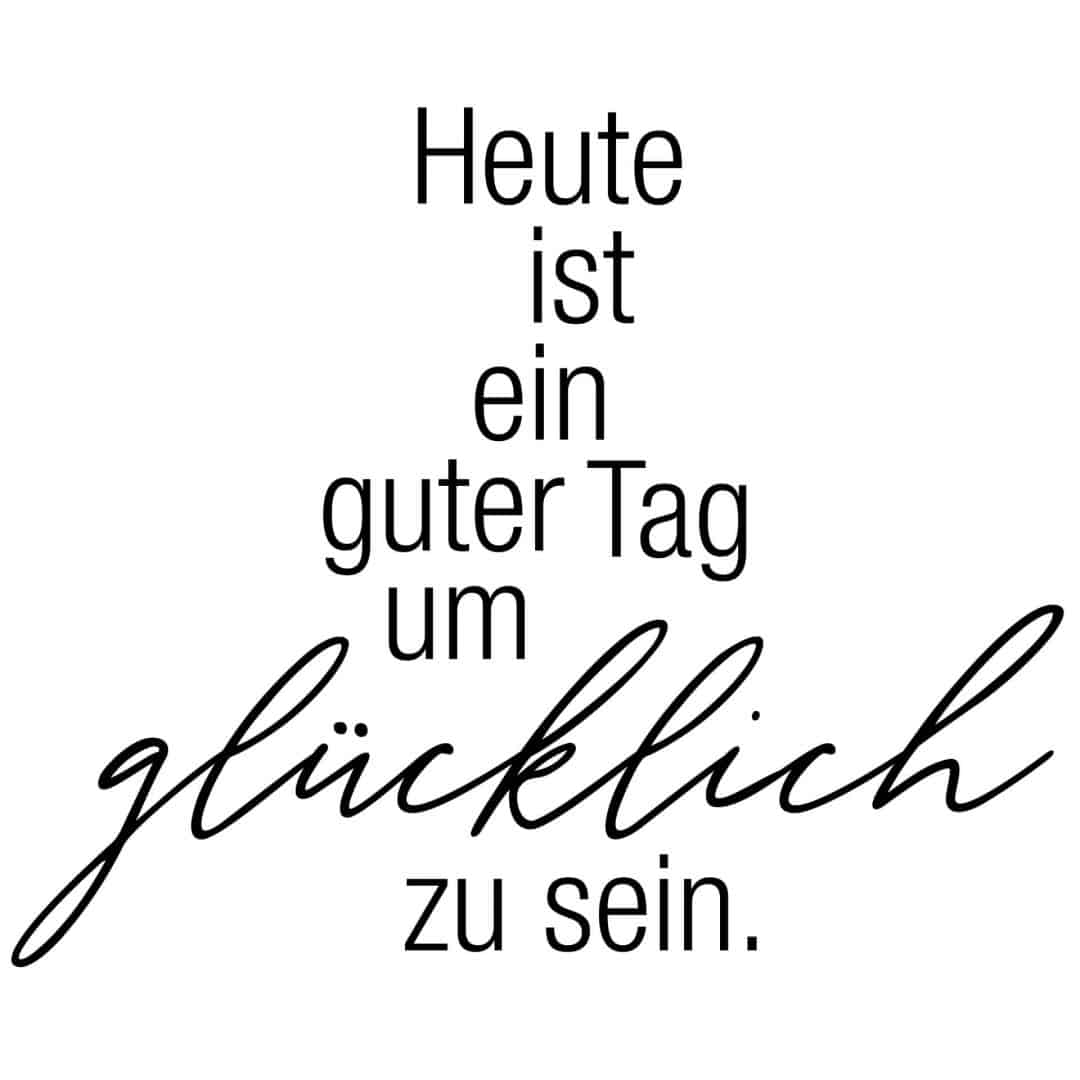 Kaeppel Wandtattoo Spruch - Heute ist ein guter Tag um glücklich zu sein Große Rabatte