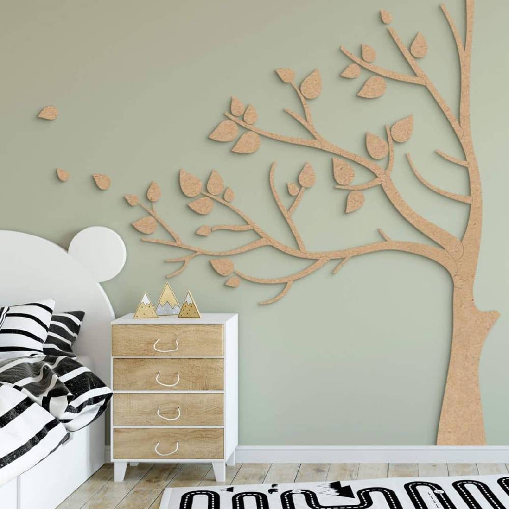 Kaeppel Wanddeko XXL Baum - MDF Natur